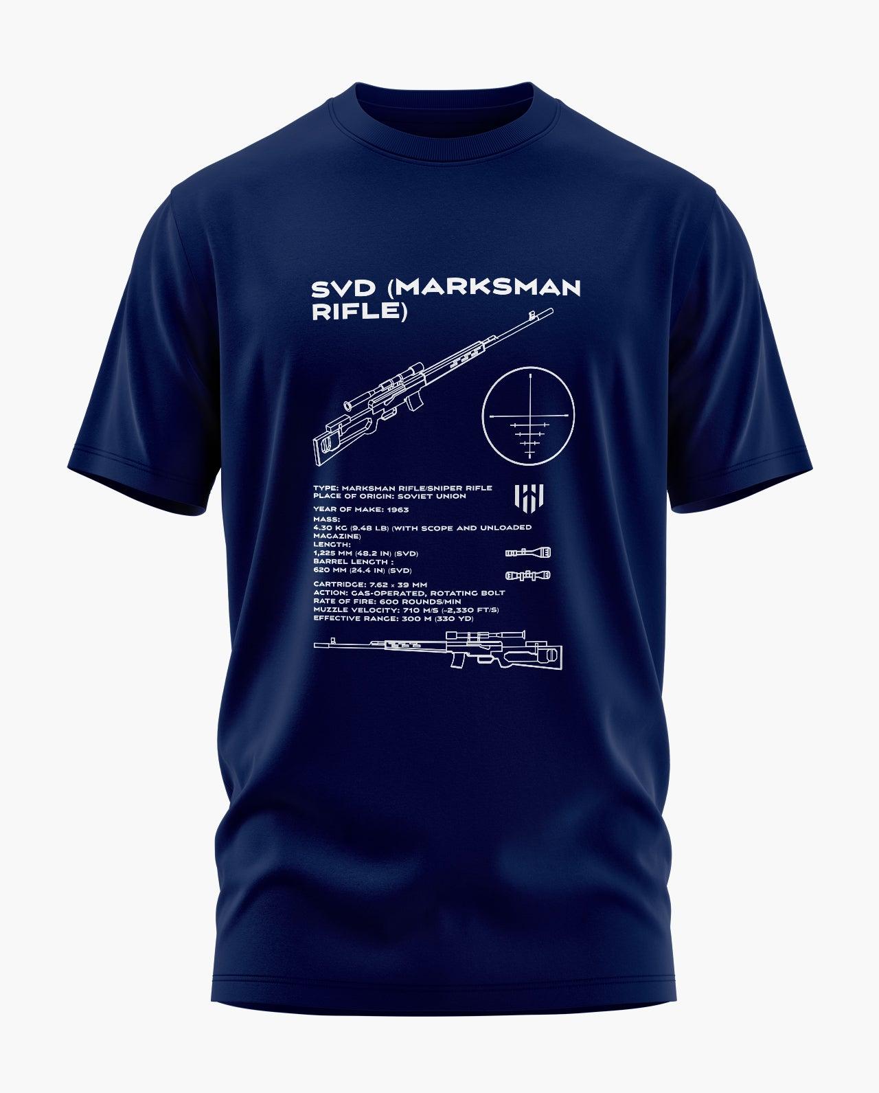 SVD Marksman Rifle Blueprint T-Shirt - Aero Armour