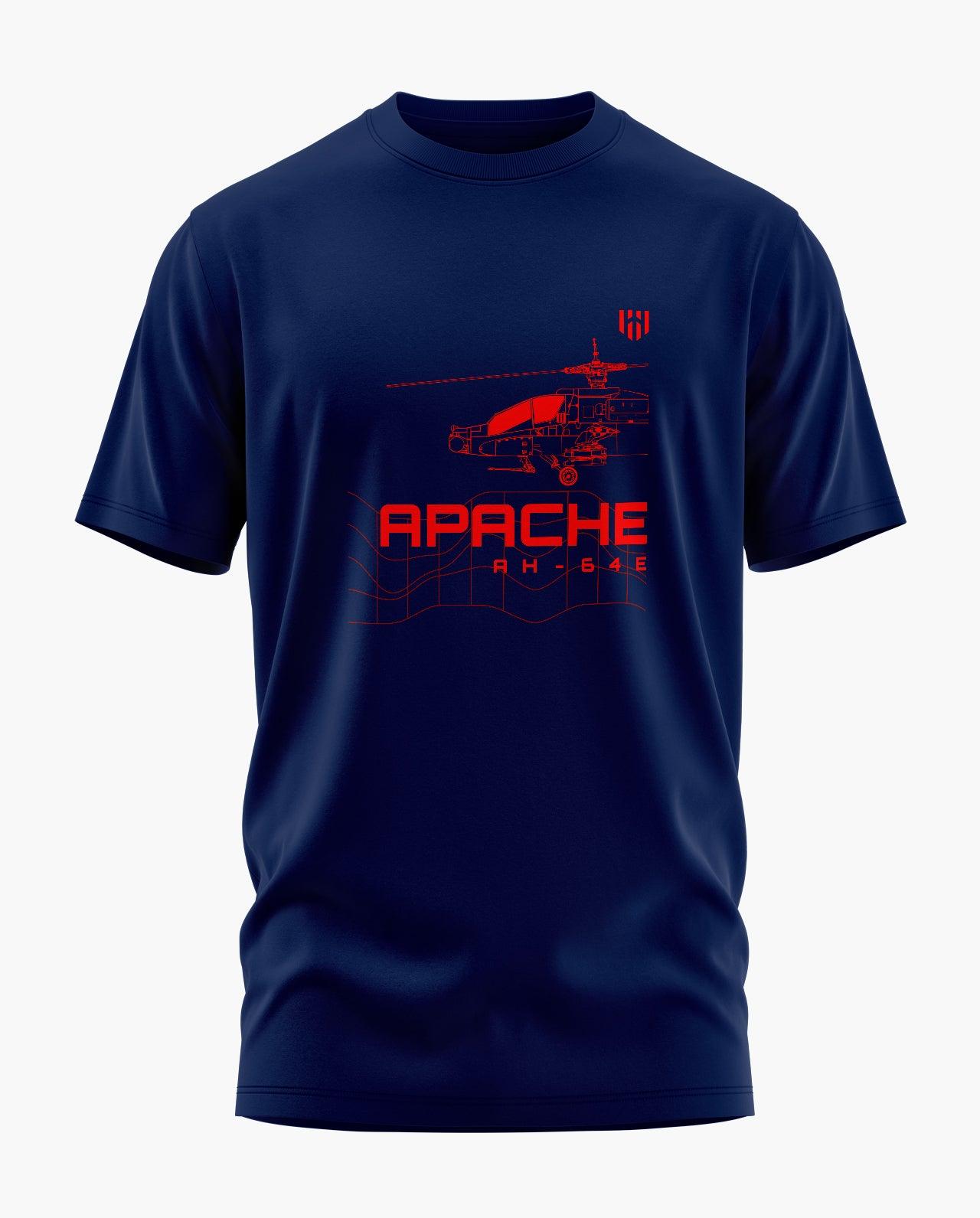 Apache AH-64E Blueprint T-Shirt - Aero Armour