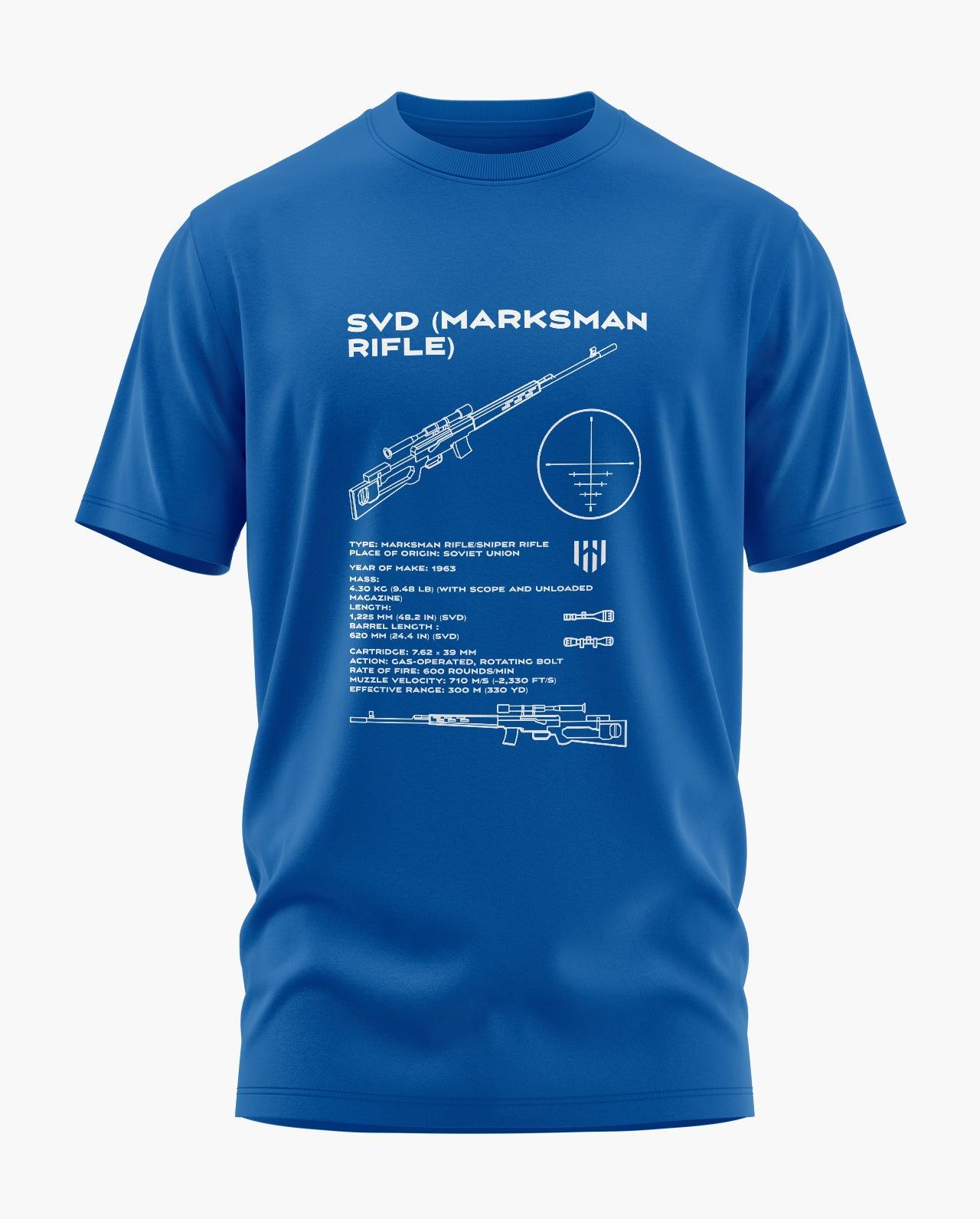 SVD Marksman Rifle Blueprint T-Shirt - Aero Armour