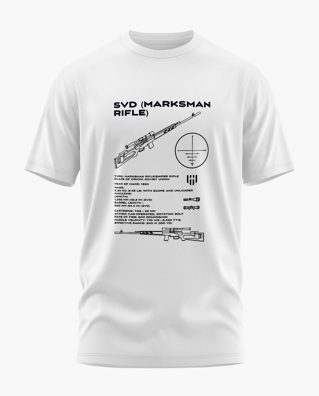 SVD Marksman Rifle Blueprint T-Shirt - Aero Armour